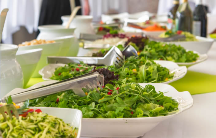 catering vegetariano, menu catering